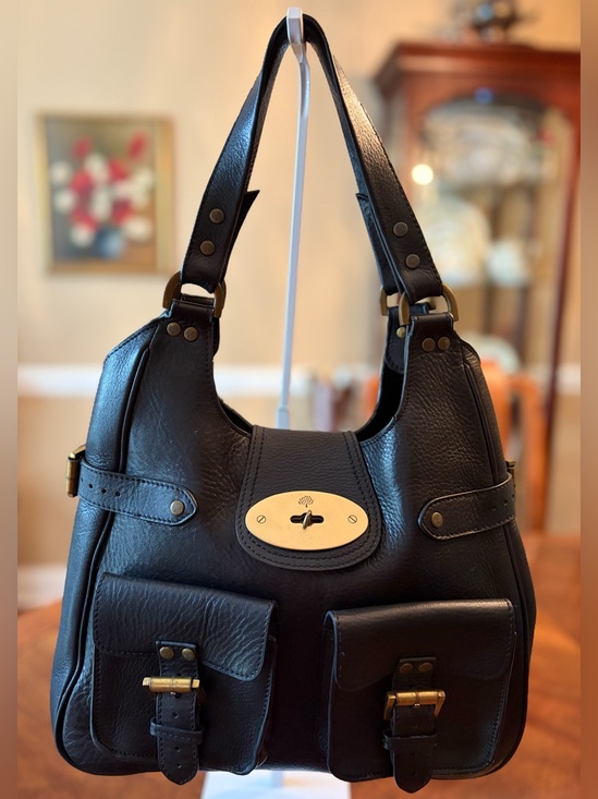 Mulberry Handbags - Mulberry Classic Black Leather in “Annie” Hobo Style Bag in EUC